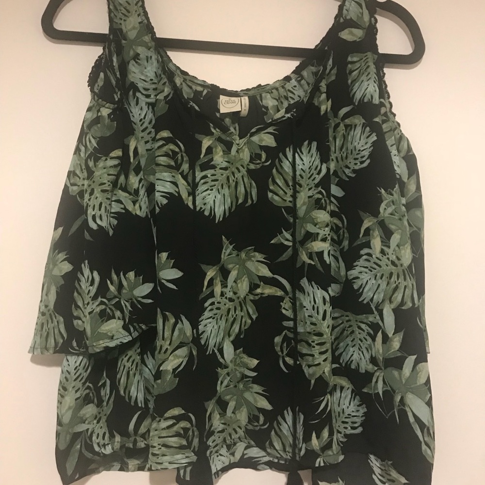 Ladies blouse Palm print